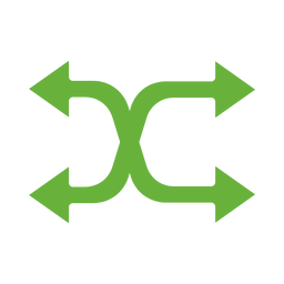 Icono de flexibilidad - Flechas en cuatro extremos
